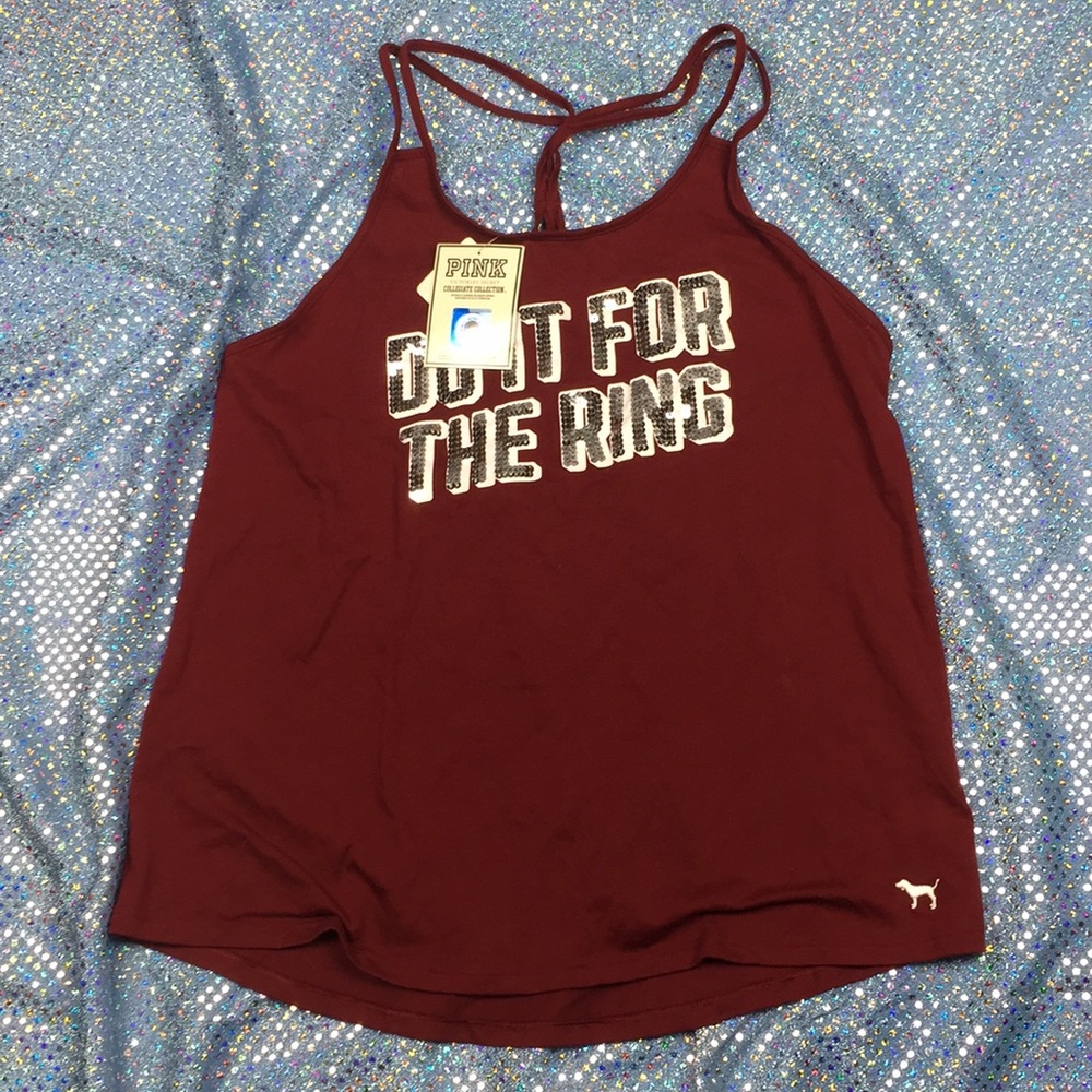 PINK Victoria's Secret Maroon Tank Top